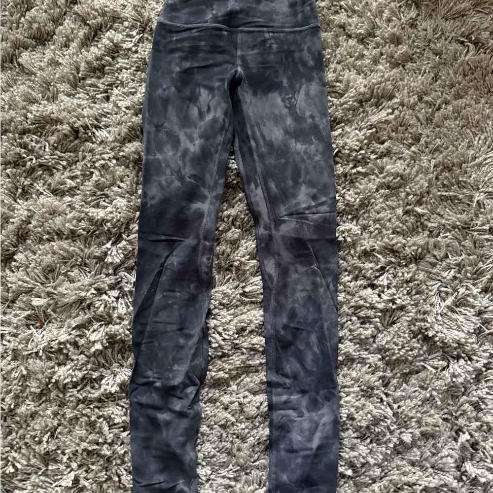 lululemon athletica Black Tie-Dye Jeggings